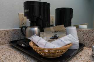 Morro Shores Inn Guest Rooms - Single Serve Coffee Makers in every room